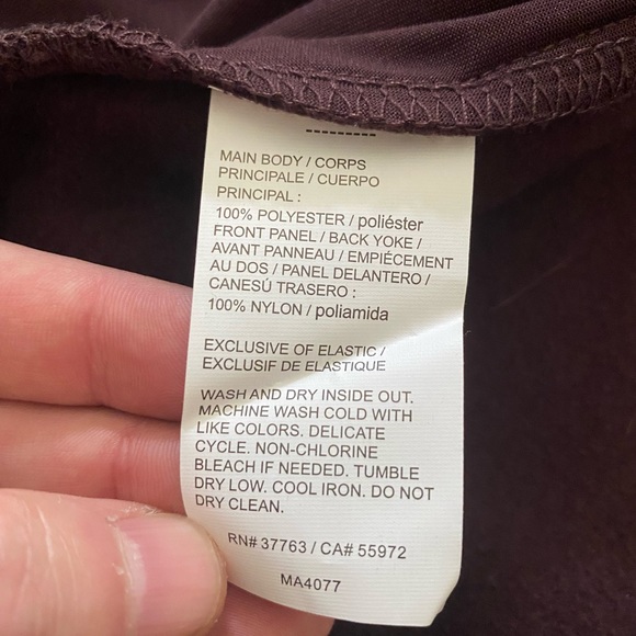 Perry Ellis Fleece zip jacket maroon north face - Picture 6 of 9